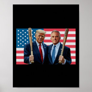 Funny Trump Kennedy Mega Maha Sell T Usa Flag  Poster