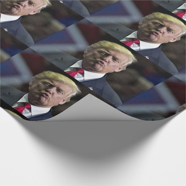 FUNNY TRUMP KISS ALL OCCASION Wrapping Paper (Corner)