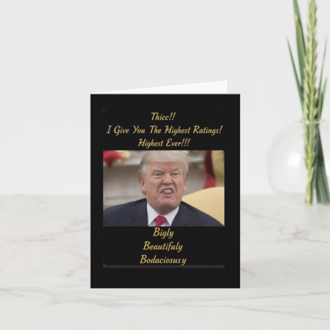 Funny Trump love Card. love card, romantic card (Front)