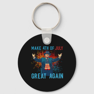 Funny Trump Make 4th Of July Great Again Firework Key Ring