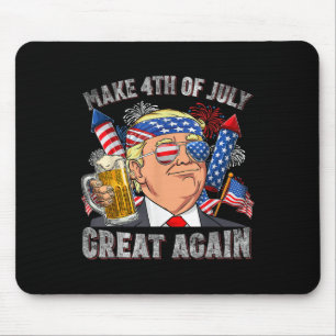 Funny Trump Make 4th Of July Great Again Men Mouse Pad