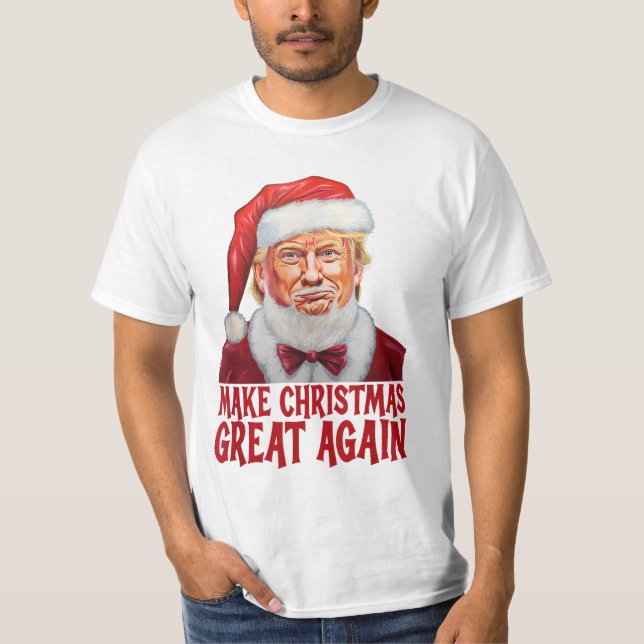 Funny Trump Make Christmas Great Again  T-Shirt (Front)