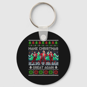 Funny Trump Make Christmas Great Again Ugly  Key Ring