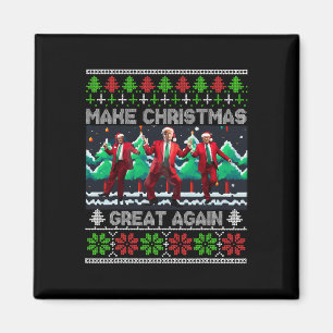 Funny Trump Make Christmas Great Again Ugly  Magnet