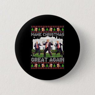 Funny Trump Make Christmas Great Again Ugly Sweate 6 Cm Round Badge