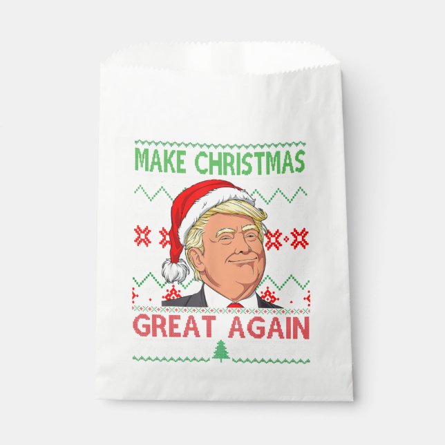 Funny Trump Make Christmas Great Again Ugly Sweate Favour Bag (Front)