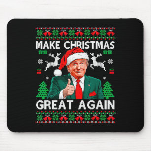 Funny Trump Make Christmas Great Again Ugly Sweate Mouse Pad