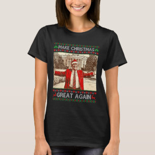 Funny Trump Make Christmas Great Again Xmas Family T-Shirt