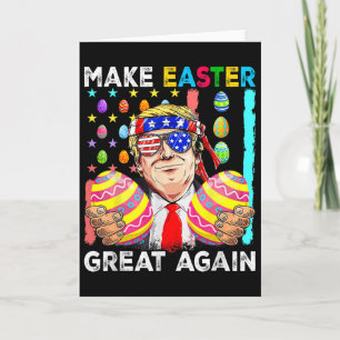 Funny Trump Make Easter Great Again Bunny Hunt Egg Card