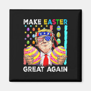 Funny Trump Make Easter Great Again Bunny Hunt Egg Magnet