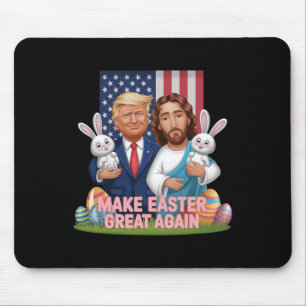 Funny Trump Make Easter Great Again Bunny Hunt Egg Mouse Pad