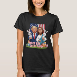 Funny Trump Make Easter Great Again Bunny Hunt Egg T-Shirt
