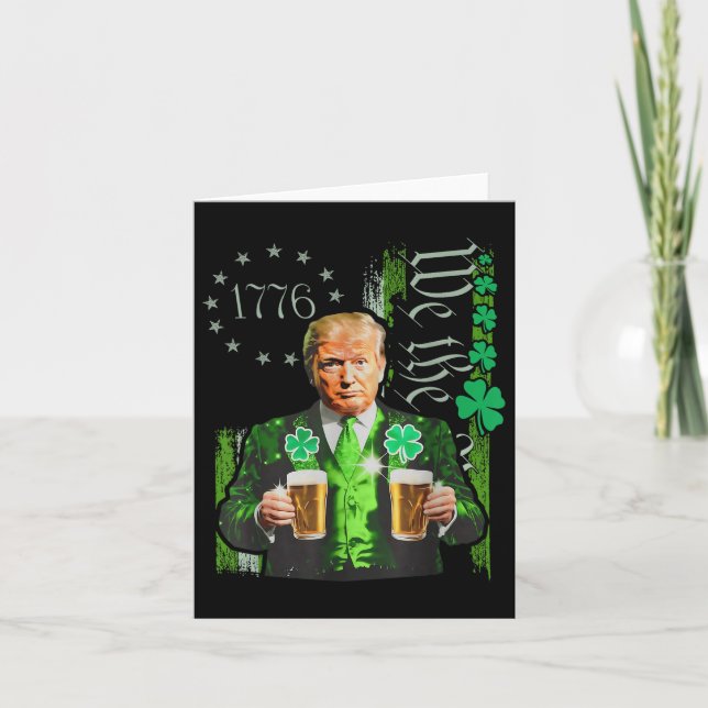 Funny Trump Make St Patricks Day Great Again Card (Front)