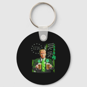 Funny Trump Make St Patrick's Day Great Again Iris Key Ring