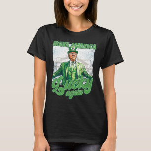 Funny Trump Make St Patrick's Day Great Again Iris T-Shirt
