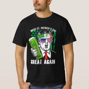 Funny Trump Make St Patricks Day Great Again T-Shirt