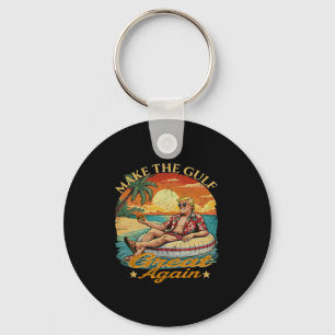 Funny Trump Make The Gulf Great Trump Merchandis Key Ring