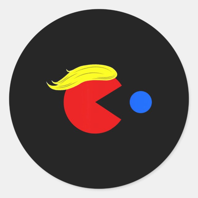 Funny Trump Man 2024 Pac Tee - Trump Man Ne Pac Bl Classic Round Sticker (Front)