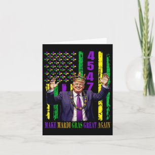 Funny Trump Mardi Gras Make Mardi Gras Great Again Card