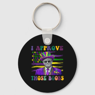 Funny Trump Mardi Gras Usa I Approve Those 1 Key Ring