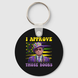 Funny Trump Mardi Gras Usa I Approve Those 2 Key Ring