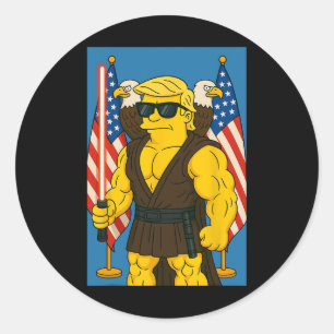 Funny Trump May 4th Be With You Vs Vatican Christi Classic Round Sticker