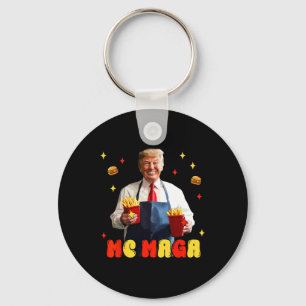 Funny Trump Mc Mega Fries Fast Food Key Ring