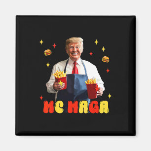 Funny Trump Mc Mega Fries Fast Food  Magnet