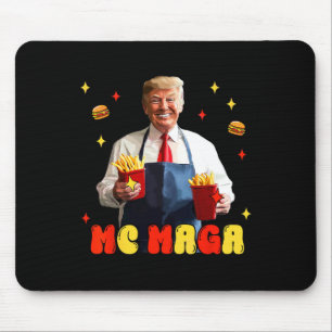 Funny Trump Mc Mega Fries Fast Food  Mouse Pad