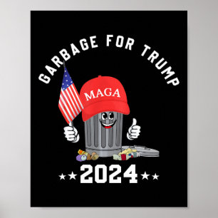 Funny Trump Mega Garge Can Cartoon Character Ameri Poster