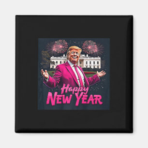 Funny Trump New Year Party 2025 Trump New Year New Magnet
