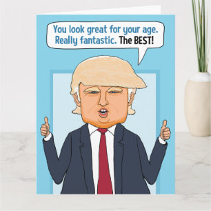 Funny Trump Not Fake Birthday News Card