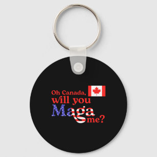 Funny Trump oh Canada Usa And Canada Flag For Wome Key Ring
