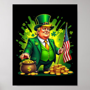 Funny Trump Paddys Back 45 47 St Patricks Day Usa Poster