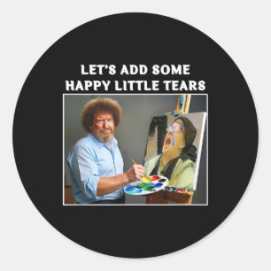 Funny Trump Painting Liberal Tears Political Gift Classic Round Sticker