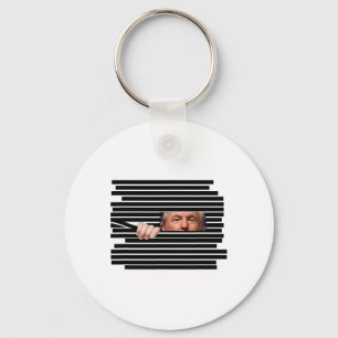 Funny Trump Peeking Through Redactions Meme Politi Key Ring