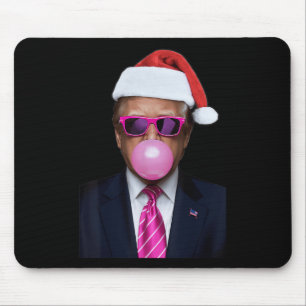 Funny Trump Pink Bubble Gum Christmas Xmas Mouse Pad