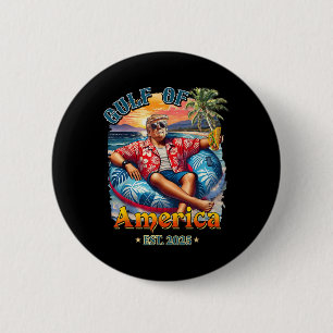 Funny Trump President Shirt Gulf Of Us America Est 6 Cm Round Badge