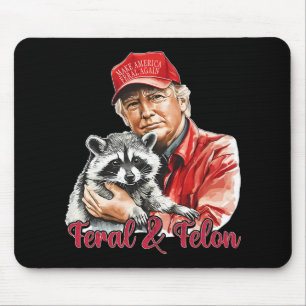 Funny Trump Racoon Feral And Felon 4th Of July Pa Mouse Pad