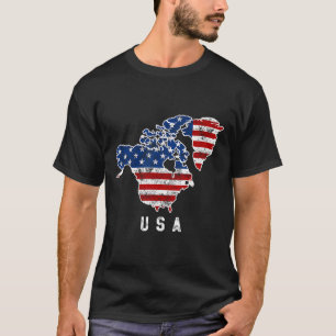 Funny Trump’s Vision Of Usa Map With Canada And Gr T-Shirt
