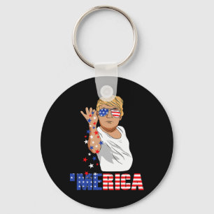 Funny Trump Salt Merica Freedom 4th Of July Gifts Key Ring