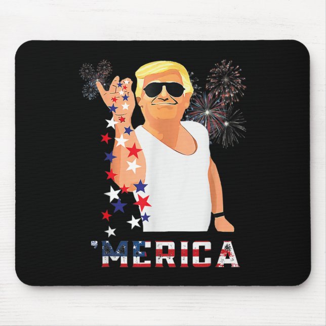 Funny Trump Salt Merica Freedom 4th Of July Gifts  Mouse Pad (Front)