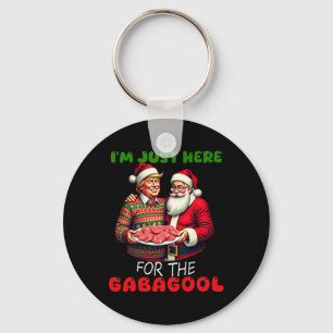Funny Trump Santa Christmas I'm Just Here For The Key Ring