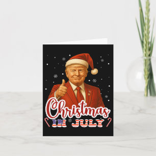 Funny Trump Santa Christmas In July Summer Holiday Card