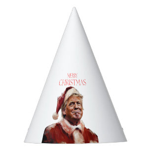 Funny Trump Santa Claus Christmas Card Party Hat