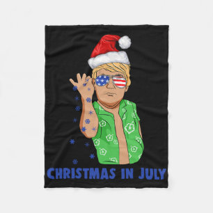 Funny Trump Santa Claus Salt Christmas In July Gif Fleece Blanket