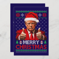 Funny Trump Santa Hat Merry Christmas Ugly Gift