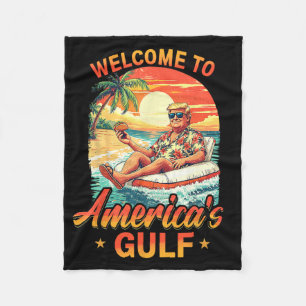 Funny Trump Shirt America's Gulf Est 2025 Trump Me Fleece Blanket