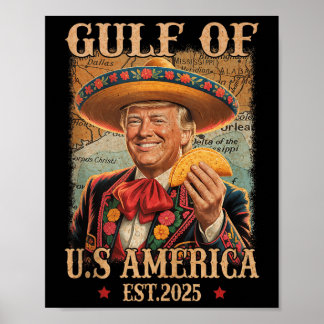 Funny Trump Shirt Americas Gulf Est 2025 Trump Mer Poster