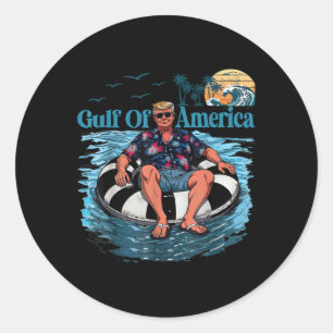 Funny Trump Shirt Gulf Of Us America Classic Round Sticker